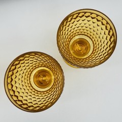 Lot 4 VILLEROY & BOCH BOSTON Amber GOBLETS XL Wine Water Sangria GLASSES 5.50″