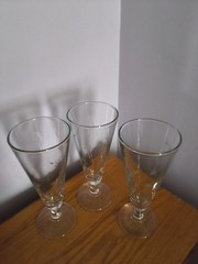 VTG Set Of 3 Princess House “Heritage”- Pilsner Beer Glass Etched Floral Design