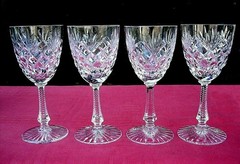 SEVRES NEVADA 4 Wine Glasses, Cristal, 16cm 16.5cm