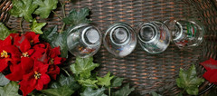 Vintage Holiday Nutcracker Glasses Tumblers Barware Christmas Set (Libbey?)