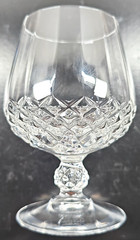 4) Cristal D’Arques Longchamp Brandy Glass Set Crystal Cut Snifters Stemware Lot