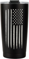 20oz American Flag Tumbler Insulated Steel Coffee Mug with Lid Patriot Veteran