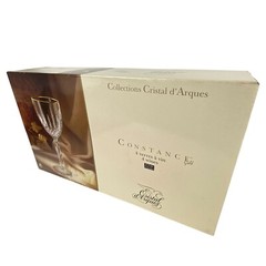 Set Of 4 Cristal d’ Arques Constance Gold Rim Sherry/Wine Glasses 5 3/4 oz