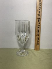 Set of 6 Mikasa Park Lane Iced Tea Glass/Water Goblet 7 1/4″ 12 oz Vertical Cuts