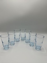 7 Vtg Star Sapphire Juice Glasses Blue Duz Detergent Promo 1950 4 Oz 4.25” (#351