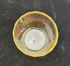 Late 1800s Bohemian Schwartzlot Gilt Cut Glass Renaissance Scene Armorial Cup