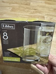 Libbey Glasses Cabo’s Cooler 15.9oz. Drinking Glasses Set 8 NIB