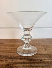 Steuben-Two Mid-Century Modern #7737 Champagne Coupes by Sydney Waugh C. 1937