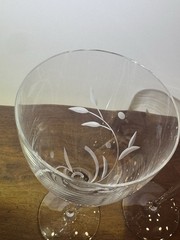 Set Of (2) Lenox ‘Opal Innocence’ Wine Glasses 9” Tall