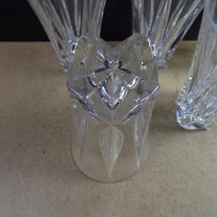 5 Lenox Crystal Oasis Highball Tumblers Glasses 6-1/8″ Tall 4″ Rim VGC