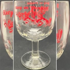 Bartlett Collins Pokee Keep On Truckin’ Goblet c1970s Made in USA 14oz 6” tall