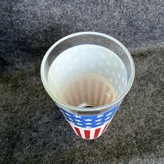 Vintage American Patriotic Stars Stripes Flag 1970’s glass drinkware 1776 – 1976