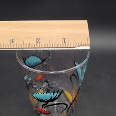 Vintage Federal Glass Dancing Poppy Flower MCM Highball Glass Multi Available