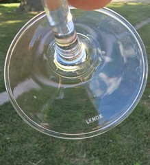 Set of 3 Lenox Crystal Tuscany Classics Merlot Red Wine Glasses MINT COND. 14oz
