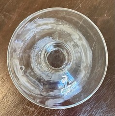 Set of 3 Val St Lambert Vignes Crystal Water Wine Goblets Glasses Signed Belgium