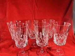 6 – King Edward Ice Tea Glasses by Gorham 1982-1999 H: 7 1/8” W: 3 1/4”. W-54