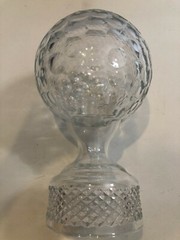 Golf Ball Trophy «Tom Flores Aerospace Boy Scouts Invitational» Crystal Trophy