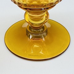 Lot 4 VILLEROY & BOCH BOSTON Amber GOBLETS XL Wine Water Sangria GLASSES 5.50″