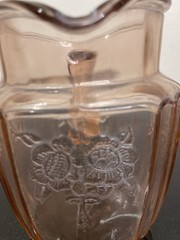 VTG Anchor Hocking Mayfair «Open Rose» pink depression glass from 1931 to 1937