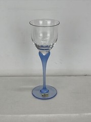 MIKASA Crystal SEA MIST SAPPHIRE Frosted Blue 9.5” Replacement Water Goblet