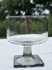 Federal Glass Nordic Midnight (Smoke) 3 5/8th» Tall Sherbet/Champagne VGUC