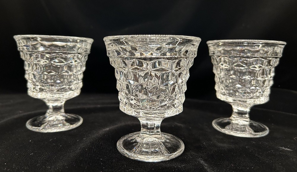Fostoria American (4) 4-1/2 oz Oyster Cocktail 3-1/2” Tall, Originally Sherbet