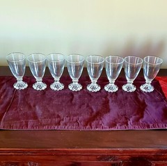 8-Vintage Anchor Hocking Berwick Bloopie Clear Water Ice Tea Wine Goblet Glasses