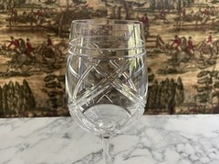 NEW RARE RALPH LAUREN BROGAN CLASSIC GERMANY CRYSTAL 9″ TALL STEMWARE WINE GLASS