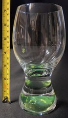Vintage Crystalex Gina Green Base Wine Glasses Bohemia Czech Colony Calypso (3)