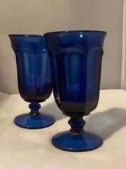 Imperial Glass Old Williamsburg Cobalt Blue 6.5″ Goblets – Ice Tea’s Set Of 2