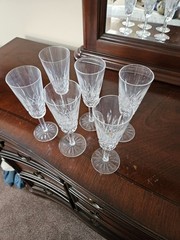 Authentic Waterford Crystal Lismore Champagne Flutes – Set of 6