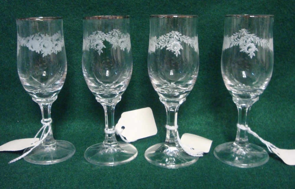 Johann Haviland SWEETHEART ROSE Cordial Glasses SETS OF FOUR More Here BEST