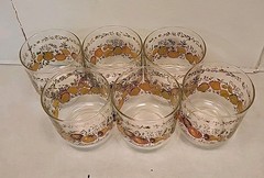 Vintage Libbey BONNE SANTE Spice Of Life Glasses Set Of 6-8oz
