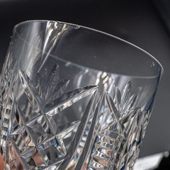 DAMAGED Waterford Crystal Clare Old Fashioned Tumbler Glass- 3 3/8″ FREE US SHIP