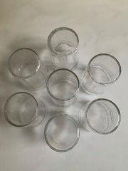 7 Vintage Bryce Brothers Crystal «Laurel» Tumblers with Optic