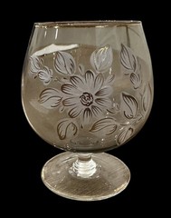 Vintage Hand Painted Italian Cordial Glasses Set Of 4 22K Gold Trim Perfect