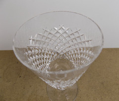 Lot of 5 Waterford Alana Crystal 6 7/8″ Water Goblets Cut Diamonds Signed