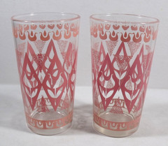 2 Anchor Hocking CHANTILLY PINK 10 oz Tumblers EXCELLENT