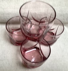 VTG Set of 4 Libbey Old Fashioned Imperial Plum Whiskey Glasses Tumblers 8 oz