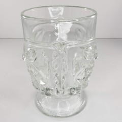 Indiana Glass Tiki Bowl Cup Goblet Footed Clear Hawaiian 6″ Large