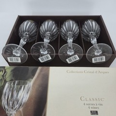 Cristal d’Arques Classic Wine Glasses Set 8 Lead Crystal France NIB 8.25 oz 24%