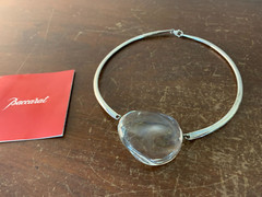 Baccarat Crystal Pebble Necklace