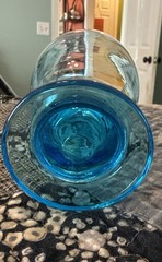 Cristar Lexington Footed Iced Tea Water Goblet Glass Electric Blue 12 oz.