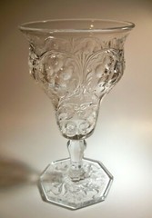 McKEE GLASS CO. ROCK CRYSTAL CLEAR 7-OUNCE 6″ TALL WATER or WINE GOBLET!