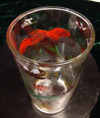 12 OZ FLYING PHEASANTS TUMBLER GLASS HUNTERS With HUNTING DOG very nice