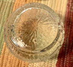 3 VTG LIBBEY CRYSTAL ROCK GLASSES «ARTICA»/CLEAR GEOMETRIC TEXTURED SET – 1970’S