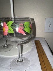 VTG Franciscan Desert Rose Wine Glasses Goblets, 10-12 Oz, 6.5 » Tall Set Of 4