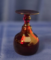 Ruby Red Glass Goblets Champagne Cocktail Wine Dessert Set of 6