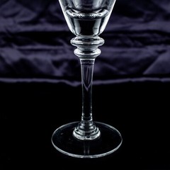 1960’s New York Vintage Crystal Clear Solid Round Coctail Martini Glasses Set 2