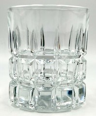 TWO STYLISH ATLANTIS CRYSTAL VIANA DOUBLE OLD FASHIONED GLASSES; EXCELLENT COND